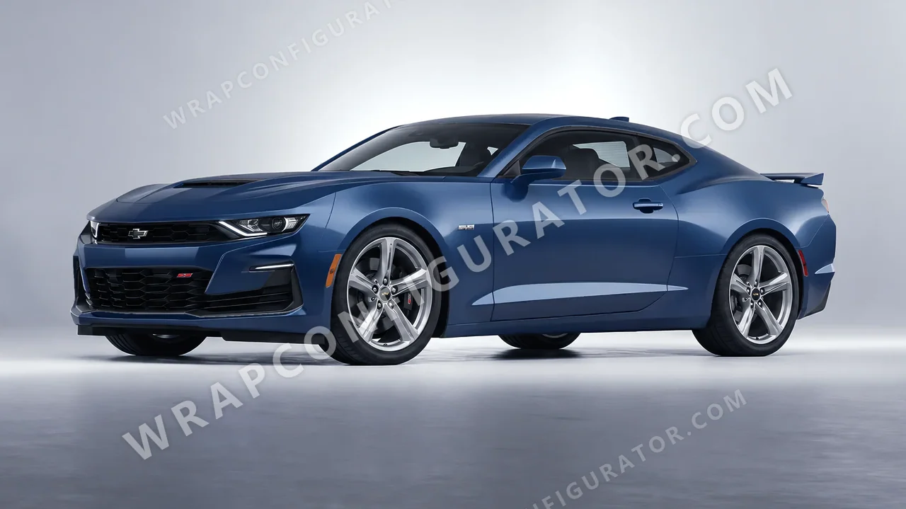Grey Chevrolet Camaro SS 2020 wrapped in 3M Satin Thundercloud S271