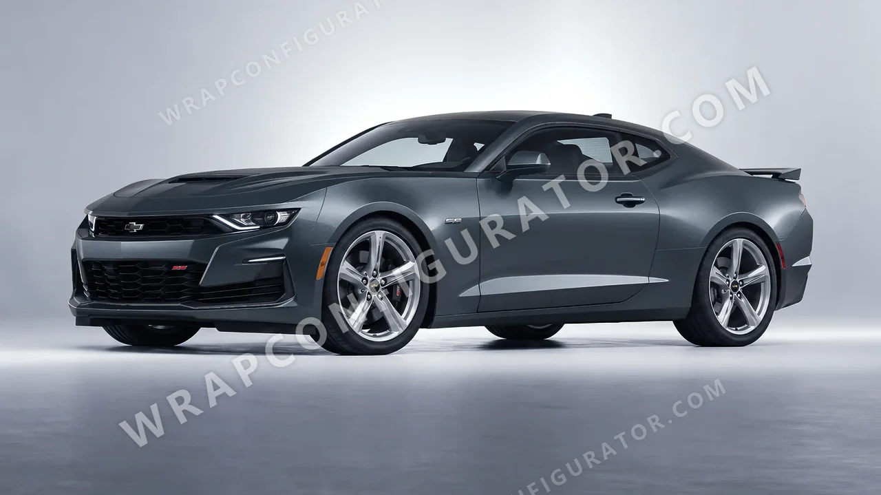 Grey Chevrolet Camaro SS 2020 wrapped in Avery Dennison Anthracite SW900-858-M