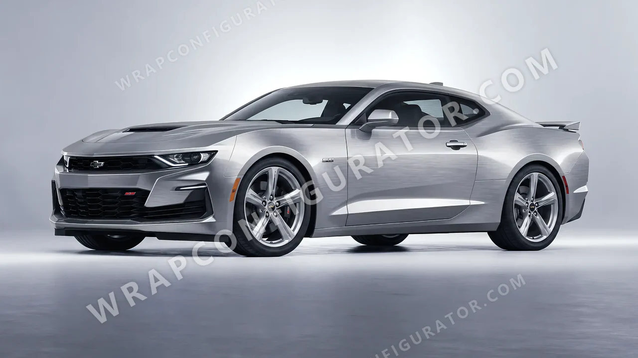 Grey Chevrolet Camaro SS 2020 wrapped in Avery Dennison Brushed Titanium SW900-802-X