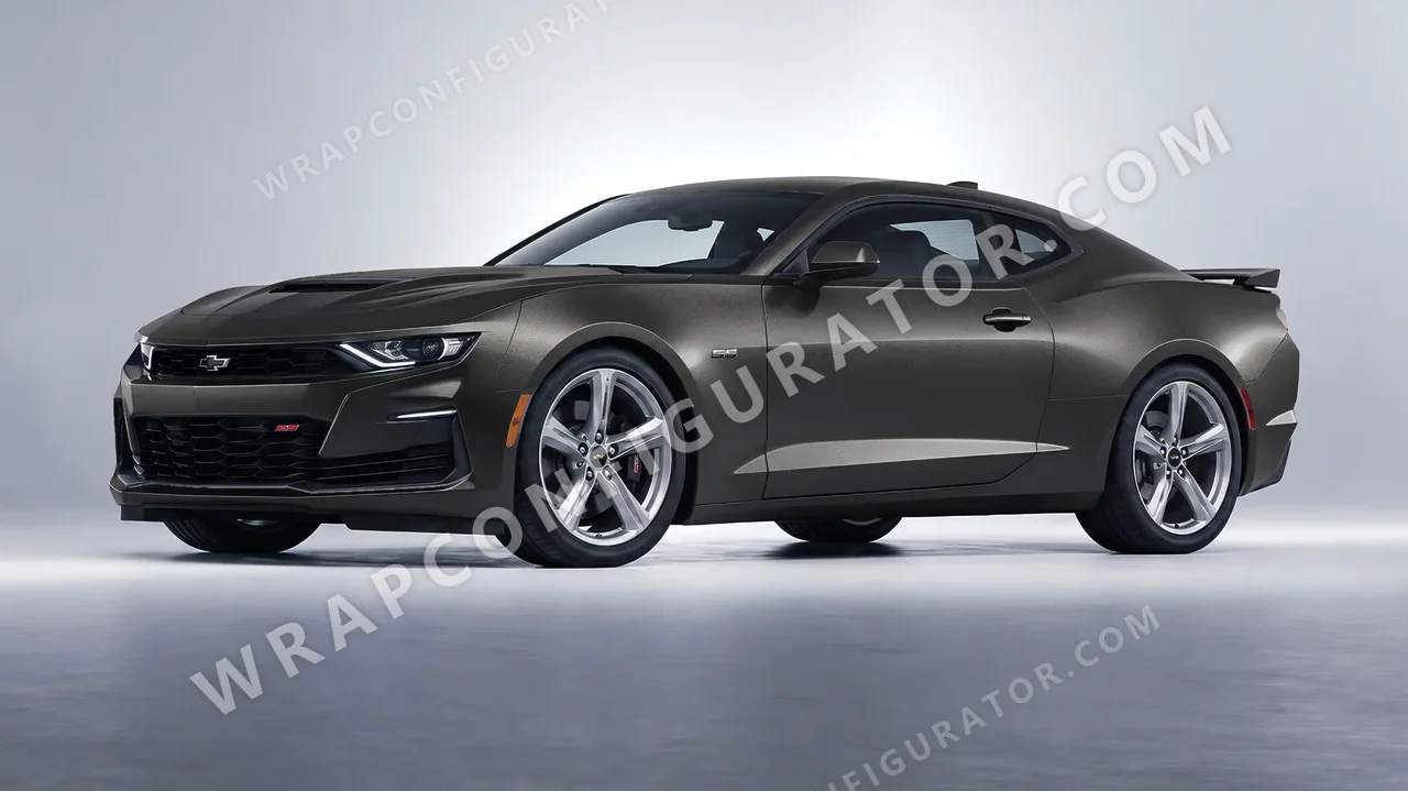 Grey Chevrolet Camaro SS 2020 wrapped in Avery Dennison Charcoal SW900-845-M