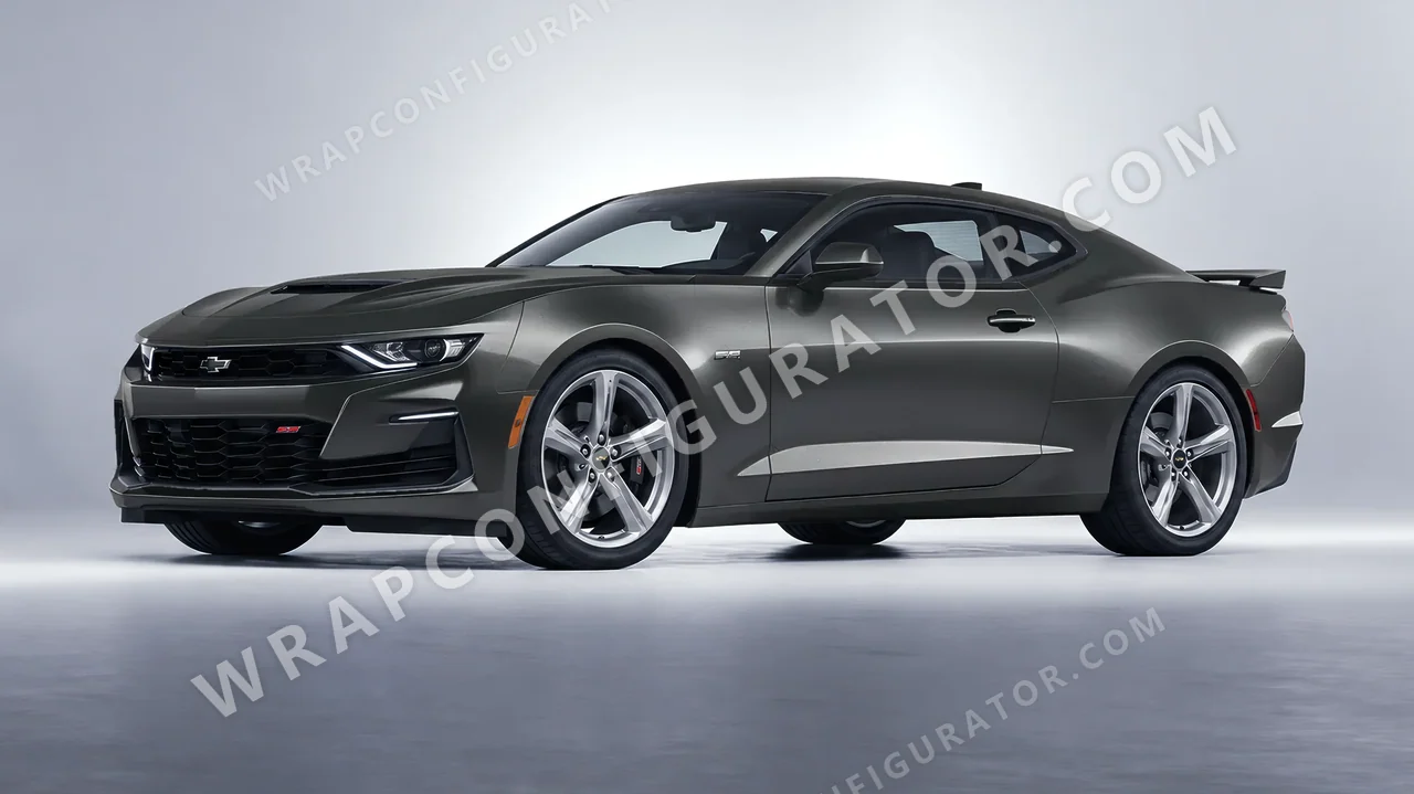 Grey Chevrolet Camaro SS 2020 wrapped in Avery Dennison Dark Grey SW900-854-M