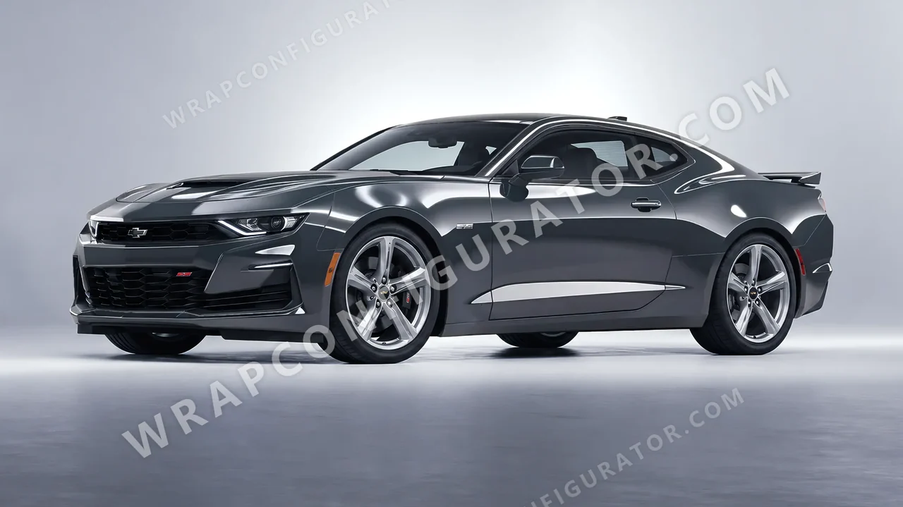 Grey Chevrolet Camaro SS 2020 wrapped in Avery Dennison Dark Grey SW900-865-O