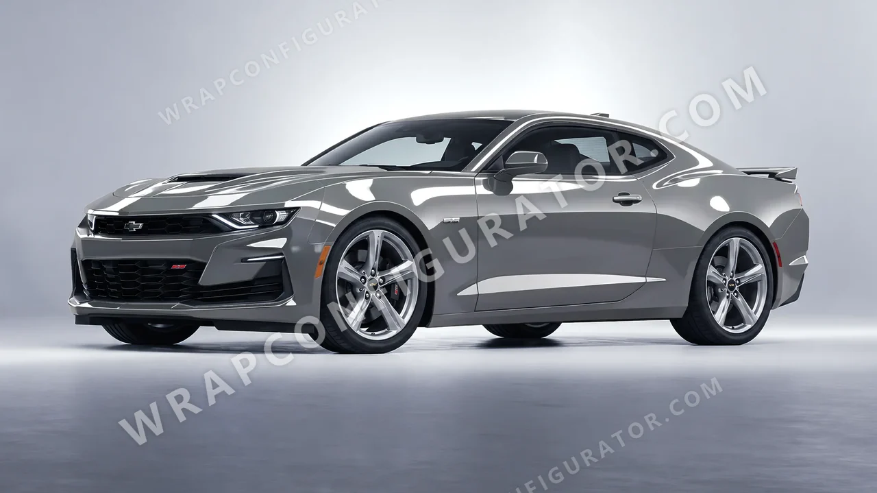 Grey Chevrolet Camaro SS 2020 wrapped in Avery Dennison Misty Grey SW900-827-O