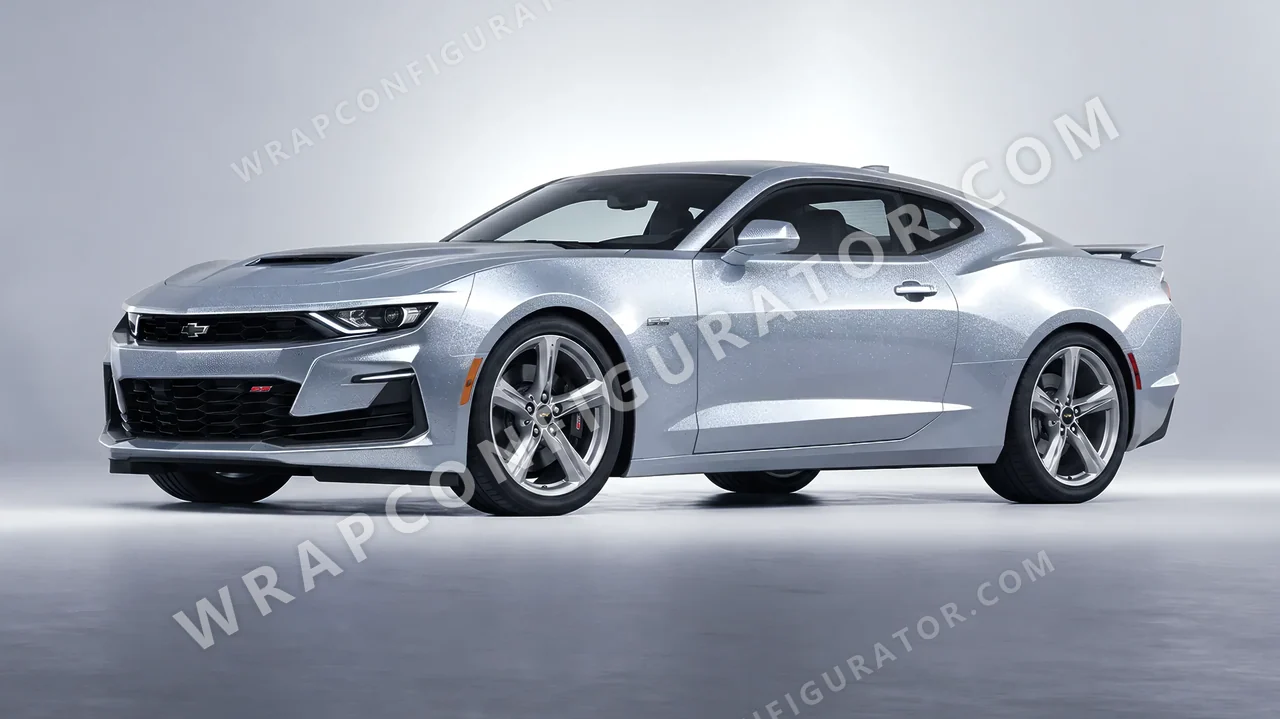 Grey Chevrolet Camaro SS 2020 wrapped in Avery Dennison Quick Silver SW900-816-M