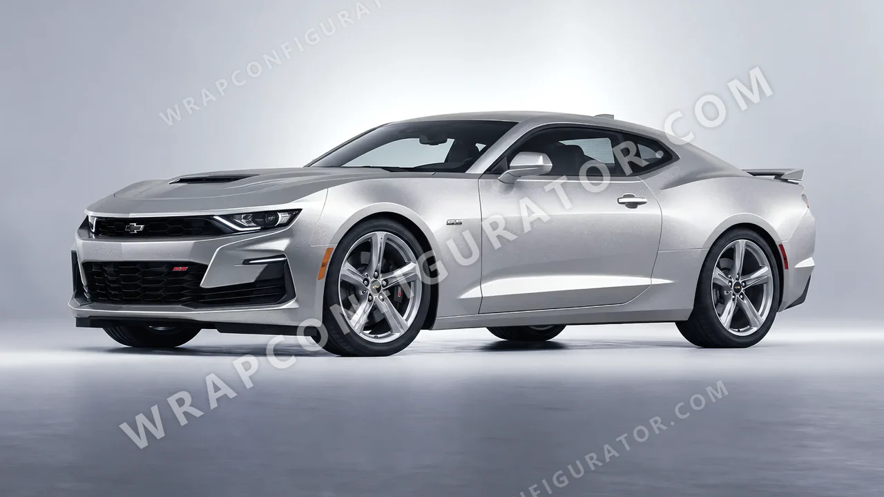 Grey Chevrolet Camaro SS 2020 wrapped in Avery Dennison Silver SW900-857-M