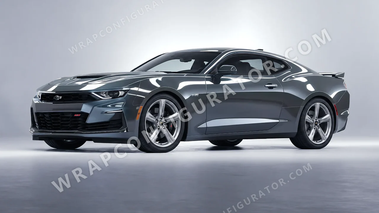 Grey Chevrolet Camaro SS 2020 wrapped in Colourshield PPF by HyperPro Shark Gray HGF102-P