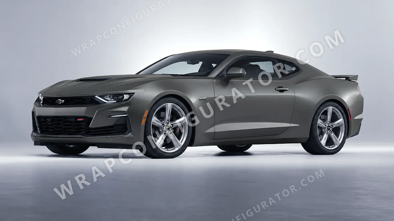 Grey Chevrolet Camaro SS 2020 wrapped in Colourshield PPF by HyperPro Space Gray MF09-P