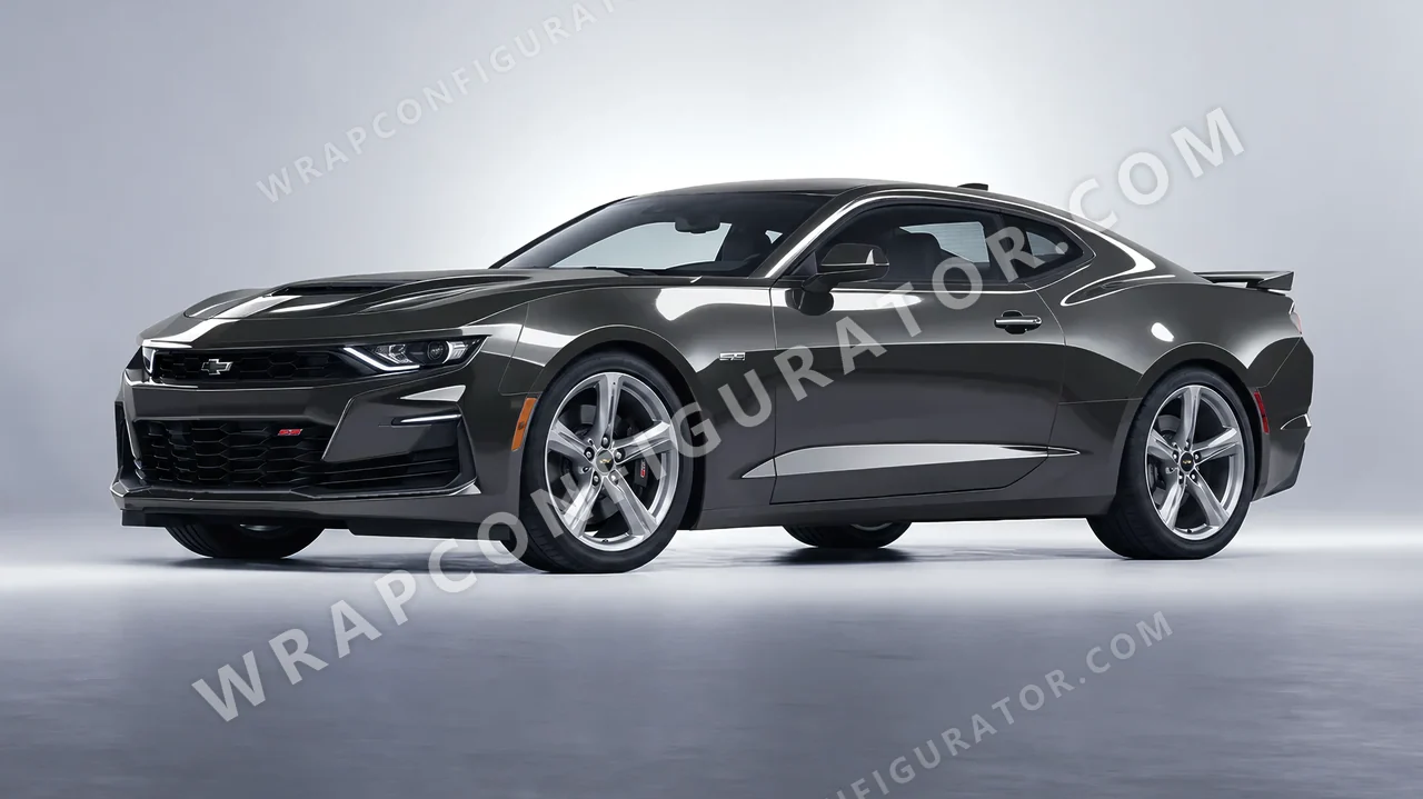 Grey Chevrolet Camaro SS 2020 wrapped in Inozetek Dynamic PPF Charcoal DPPF926