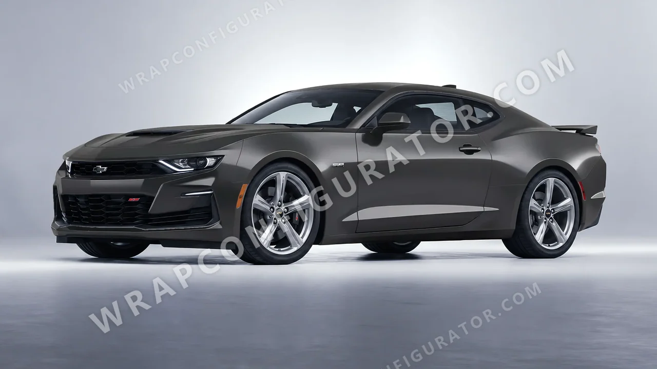 Grey Chevrolet Camaro SS 2020 wrapped in Inozetek Dynamic PPF Rock Grey DPPF802