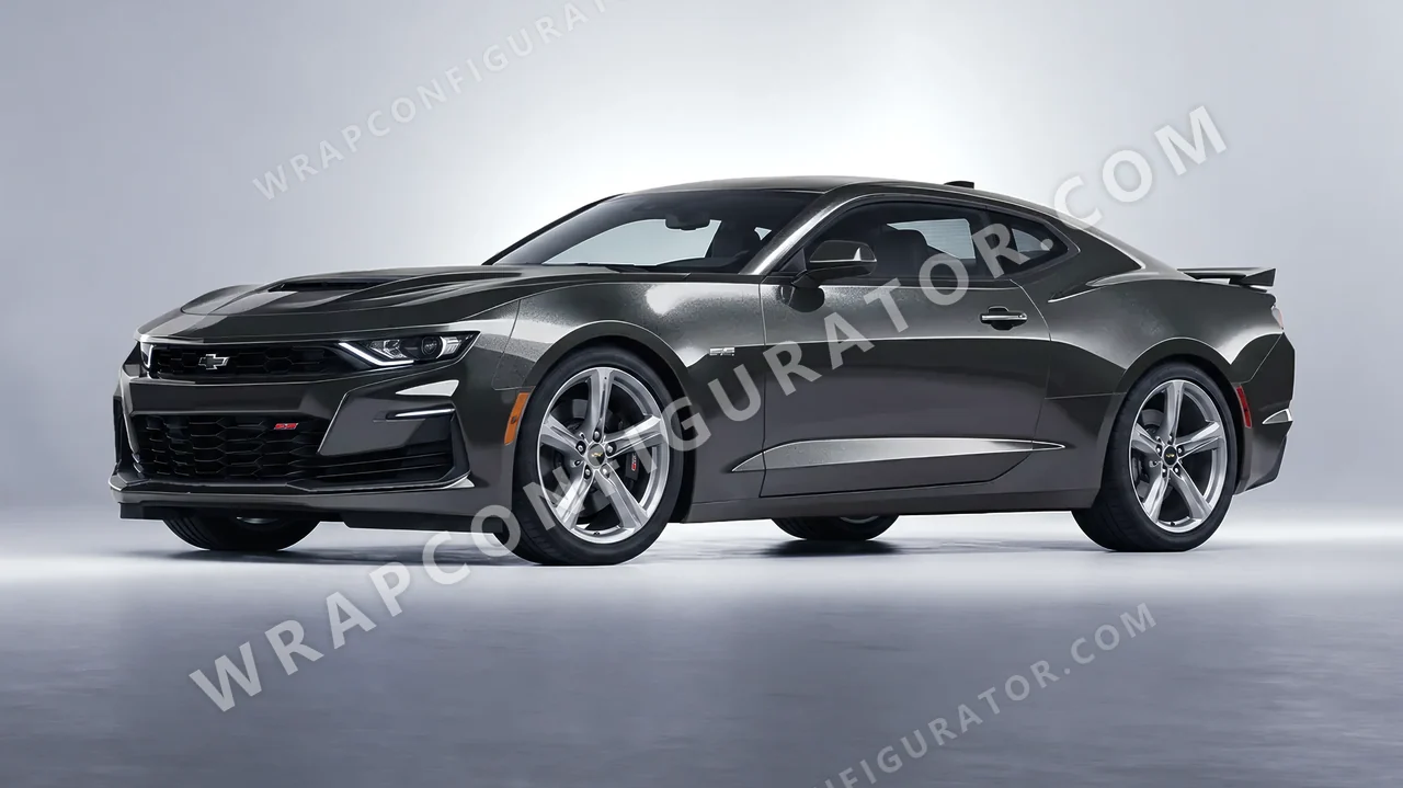 Grey Chevrolet Camaro SS 2020 wrapped in Inozetek Dynamic PPF Tungsten Grey DPPF907