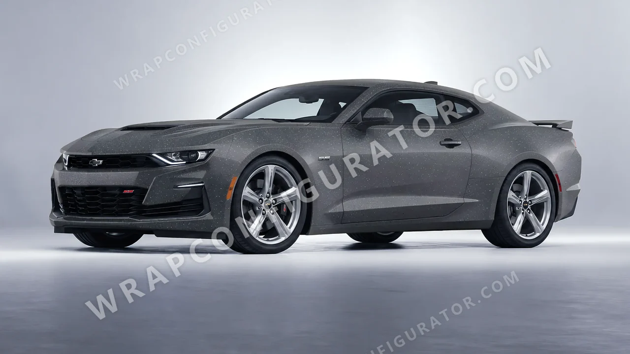 Grey Chevrolet Camaro SS 2020 wrapped in KPMF Dark Grey Matt K89015