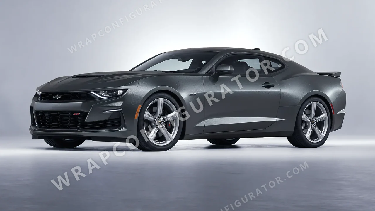 Grey Chevrolet Camaro SS 2020 wrapped in KPMF Matt Anthracite K75320