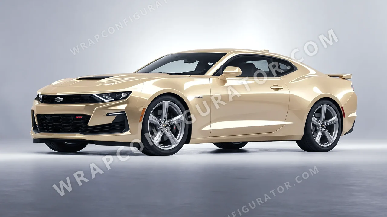 Grey Chevrolet Camaro SS 2020 wrapped in ORACAL Brass 970RA-922G