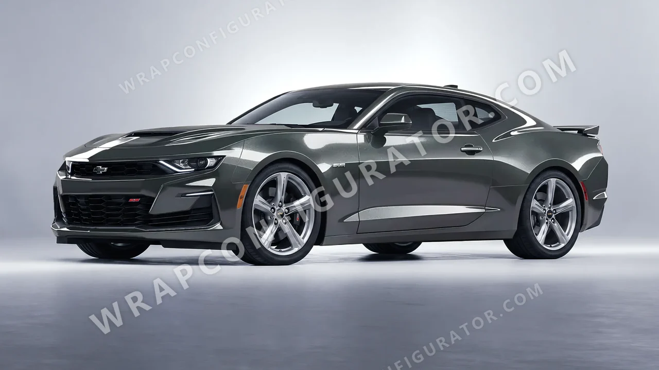 Grey Chevrolet Camaro SS 2020 wrapped in ORACAL Graphite 970RA-932G