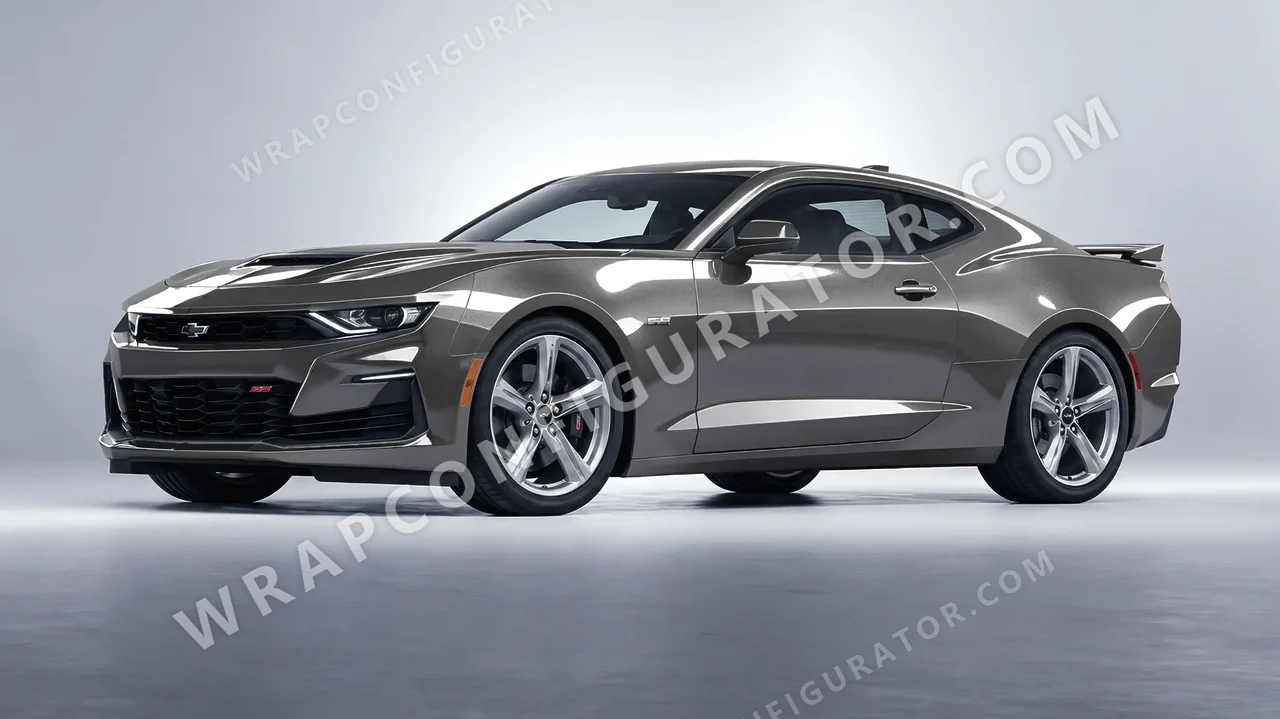 Grey Chevrolet Camaro SS 2020 wrapped in ORACAL Grey Cast Iron 970RA-935G
