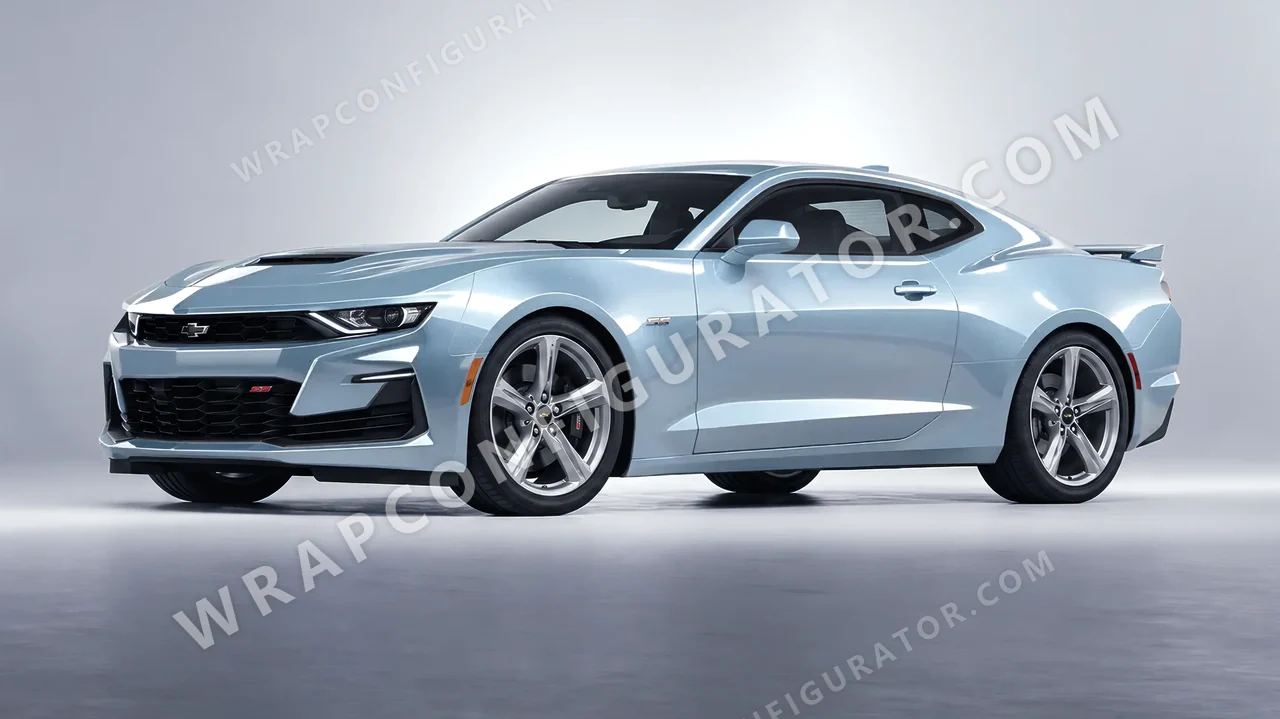 Grey Chevrolet Camaro SS 2020 wrapped in ORACAL Millennium Grey 970RA-793G