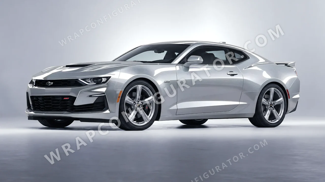 Grey Chevrolet Camaro SS 2020 wrapped in ORACAL Silver Grey 970RA-090G