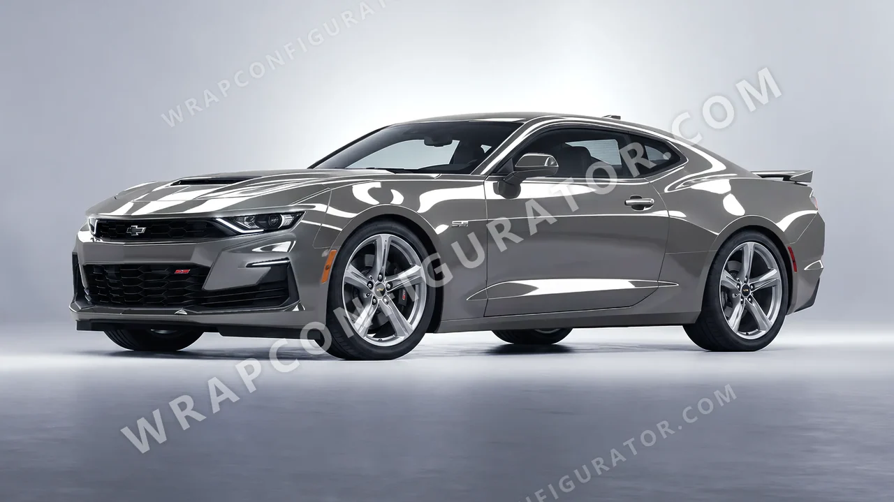 Grey Chevrolet Camaro SS 2020 wrapped in ORACAL Telegrey 970RA-076G