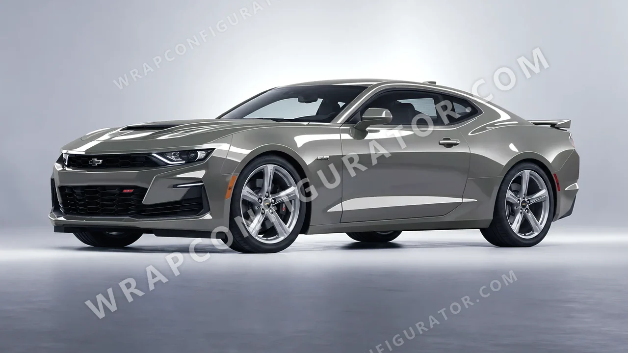 Grey Chevrolet Camaro SS 2020 wrapped in ORACAL Tin 970RA-933G