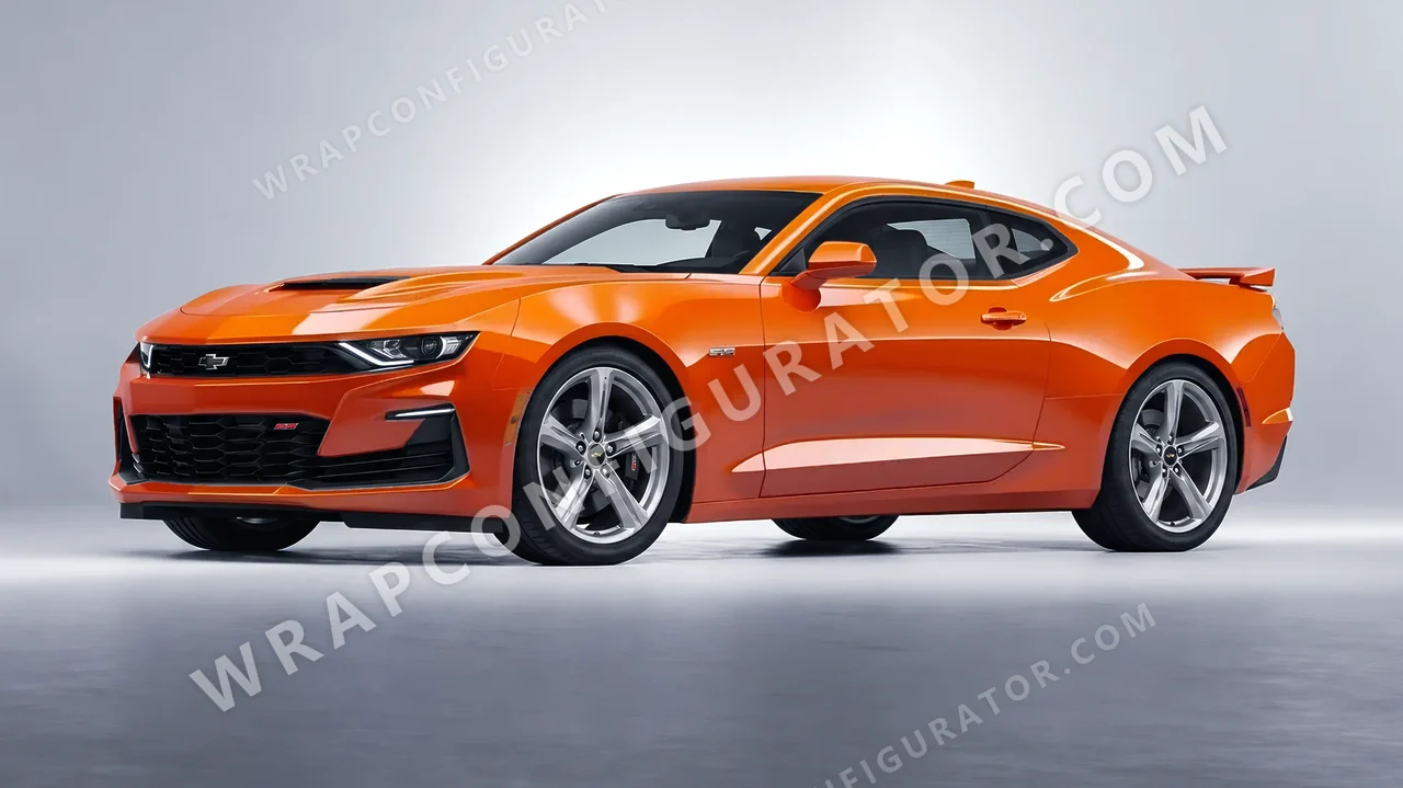 Orange Chevrolet Camaro SS 2020 wrapped in Avery Dennison Orange SW900-373-O