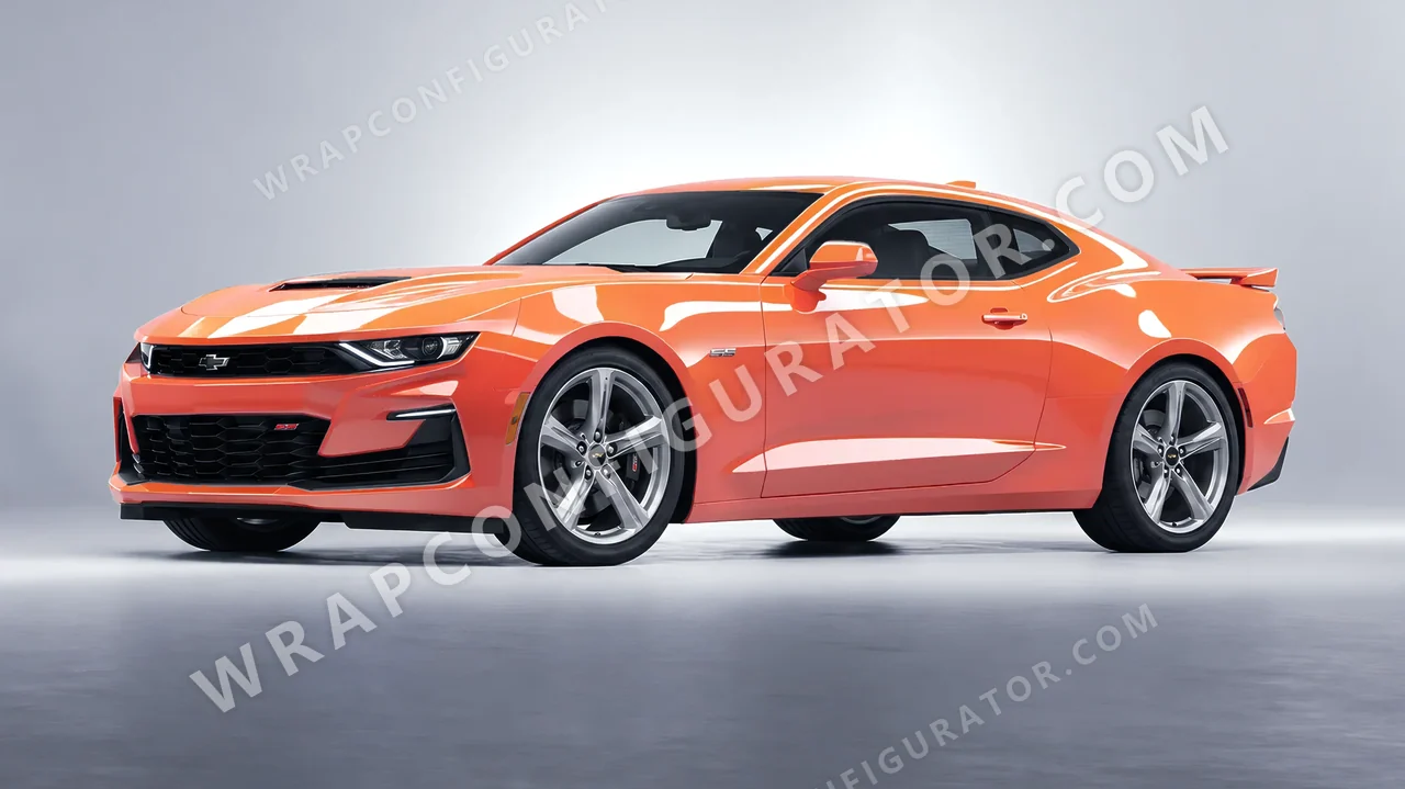 Orange Chevrolet Camaro SS 2020 wrapped in Colourshield PPF by HyperPro Retro Orange HGF64-P