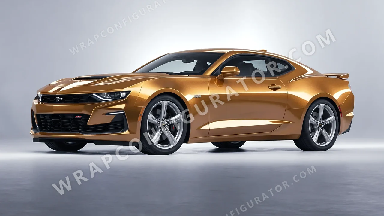 Orange Chevrolet Camaro SS 2020 wrapped in ORACAL Bronze 970RA-920G