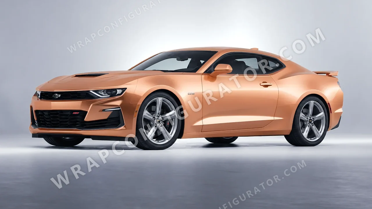 Orange Chevrolet Camaro SS 2020 wrapped in ORACAL Copper Kiss 970RA-313M