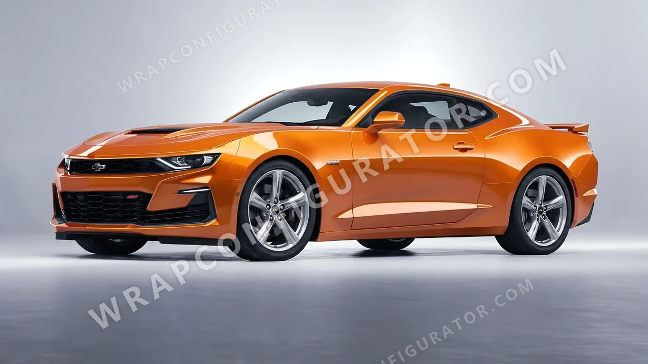 Orange Chevrolet Camaro SS 2020 wrapped in ORACAL Mandarin 970RA-300G