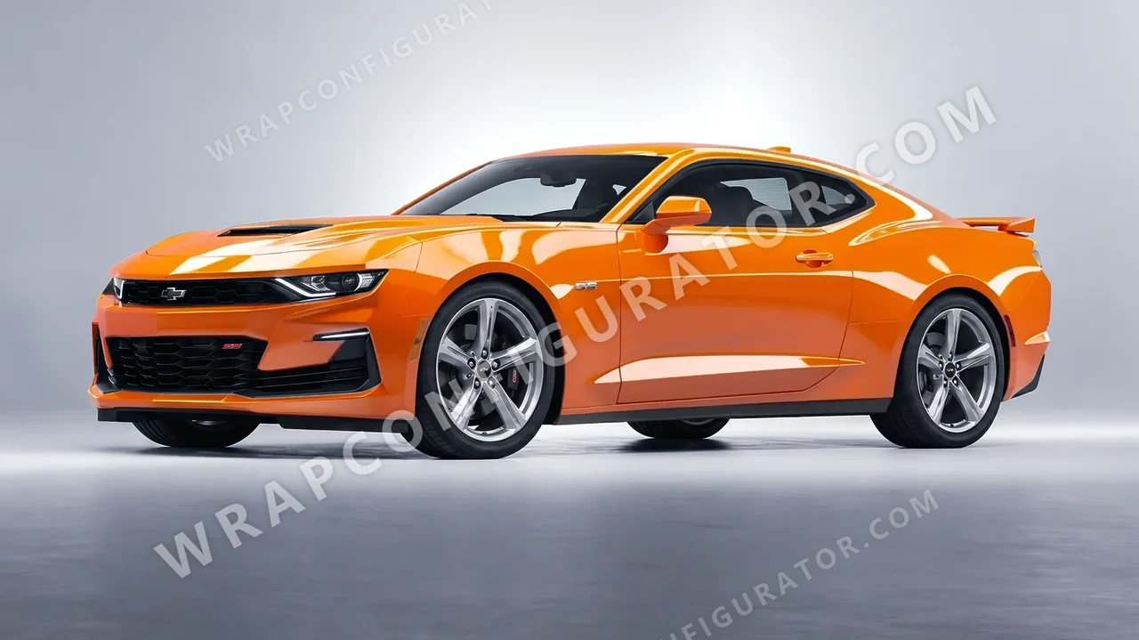 Orange Chevrolet Camaro SS 2020 wrapped in ORACAL Municipal Orange 970RA-351G
