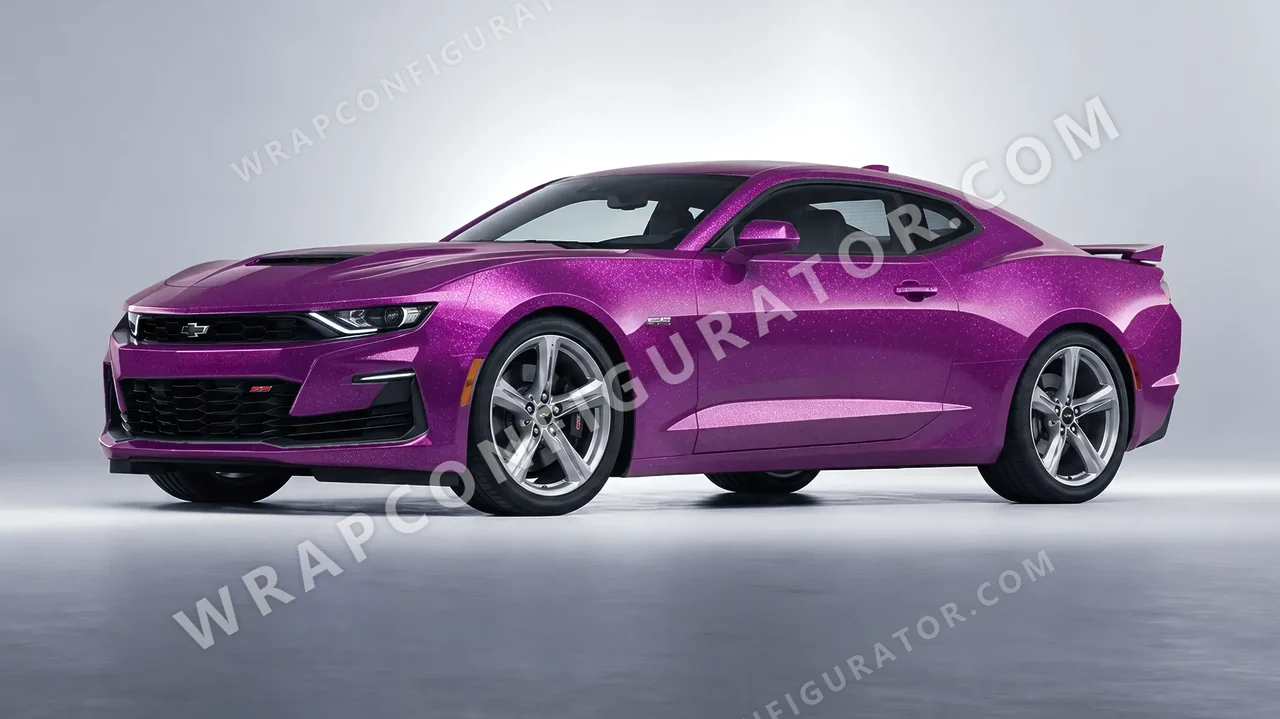 Pink Chevrolet Camaro SS 2020 wrapped in Avery Dennison Cosmic Rose SW900-526-M