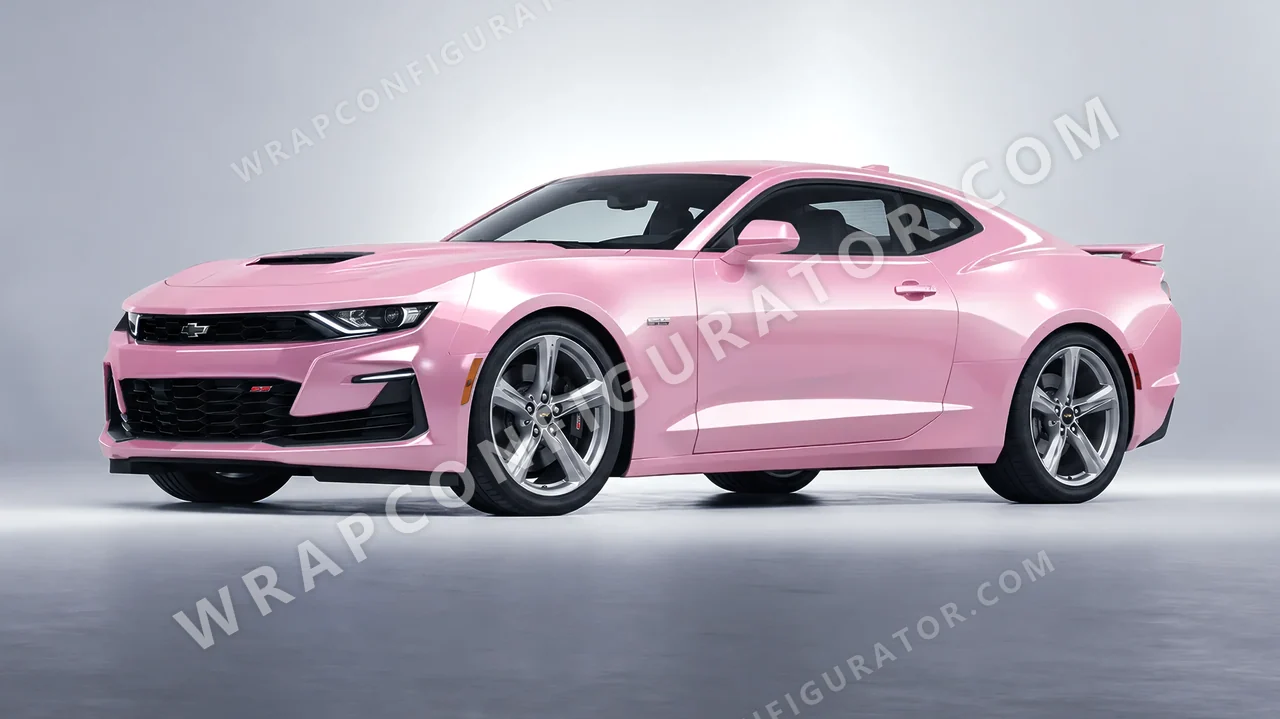 Pink Chevrolet Camaro SS 2020 wrapped in Avery Dennison Gloss Pearl Tutu Pink SW900-523-S