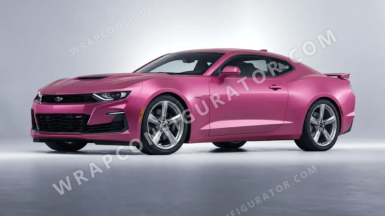 Pink Chevrolet Camaro SS 2020 wrapped in Avery Dennison Pink SW900-520-M