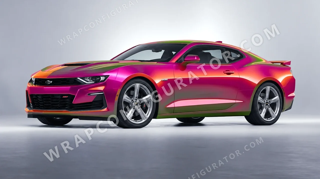 Pink Chevrolet Camaro SS 2020 wrapped in Colourshield PPF by HyperPro Daybreak Pink GB02-P