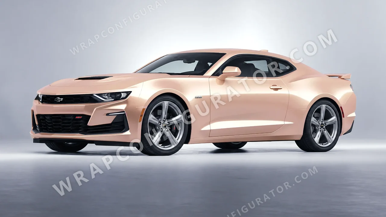 Pink Chevrolet Camaro SS 2020 wrapped in Colourshield PPF by HyperPro Rose Gold SMF38-P