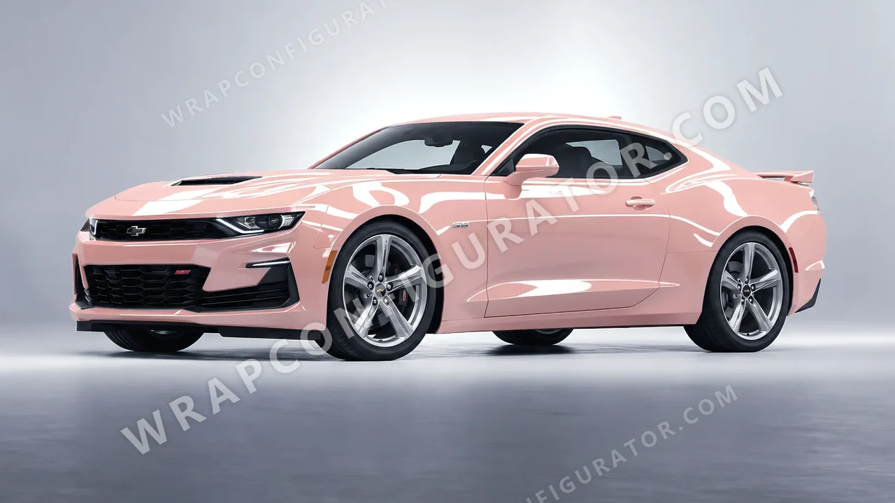Pink Chevrolet Camaro SS 2020 wrapped in Inozetek Dynamic PPF Dusty Pink DPPF942