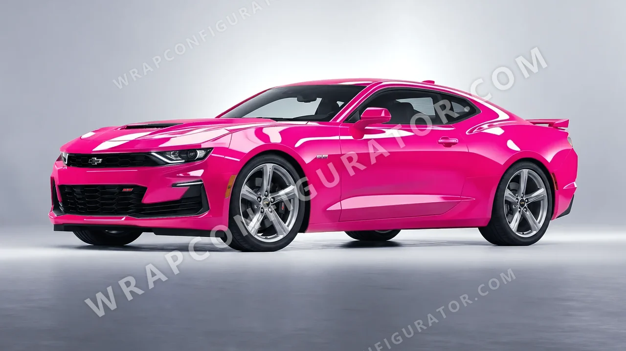 Pink Chevrolet Camaro SS 2020 wrapped in Inozetek Dynamic PPF Hot Pink DPPF941