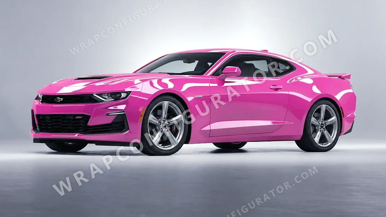 Pink Chevrolet Camaro SS 2020 wrapped in ORACAL Soft Pink 970RA-045G