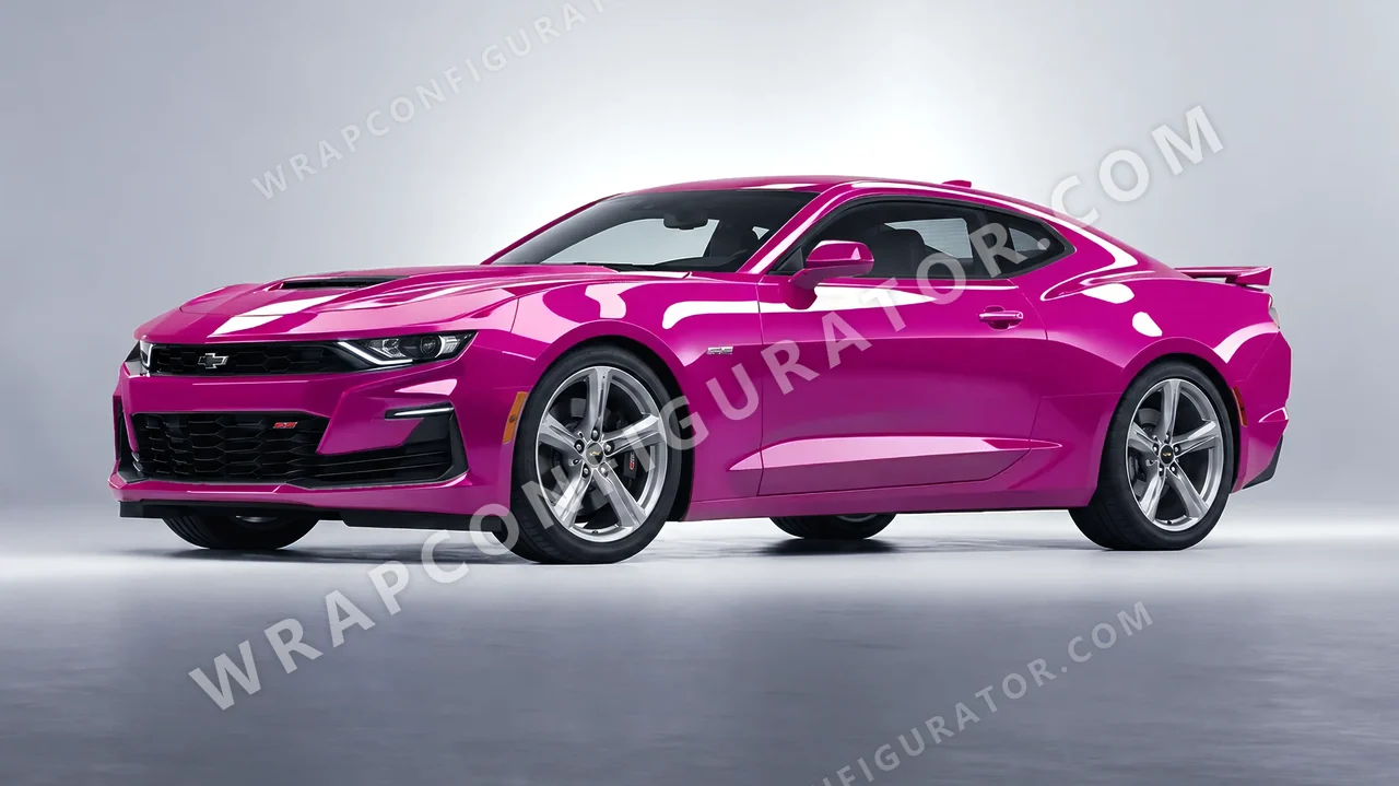 Pink Chevrolet Camaro SS 2020 wrapped in ORACAL Telemagenta 970RA-077G