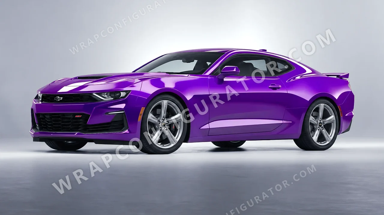 Purple Chevrolet Camaro SS 2020 wrapped in 3M Plum Explosion 2.0 HGP258