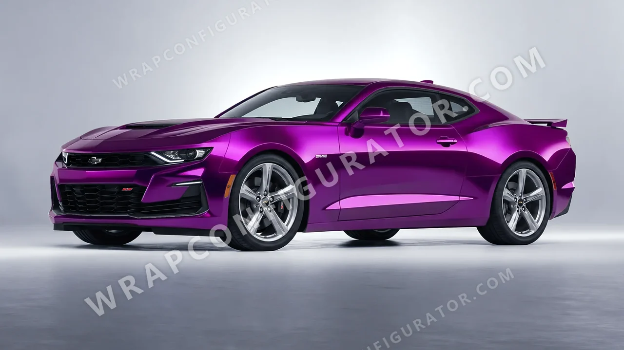 Purple Chevrolet Camaro SS 2020 wrapped in Avery Dennison Gloss Fun Purple SW900-568-S