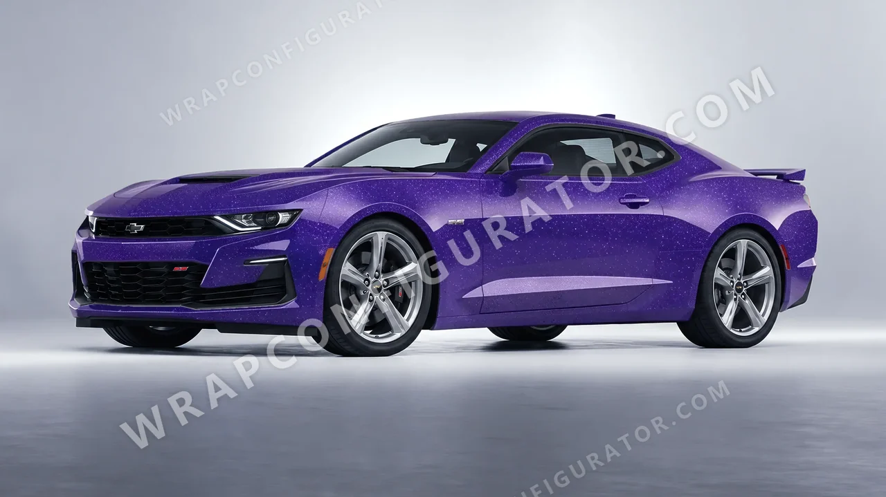 Purple Chevrolet Camaro SS 2020 wrapped in Avery Dennison Purple SW900-587-D