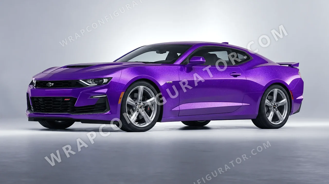 Purple Chevrolet Camaro SS 2020 wrapped in Avery Dennison Vibrant Violet SW900-522-M