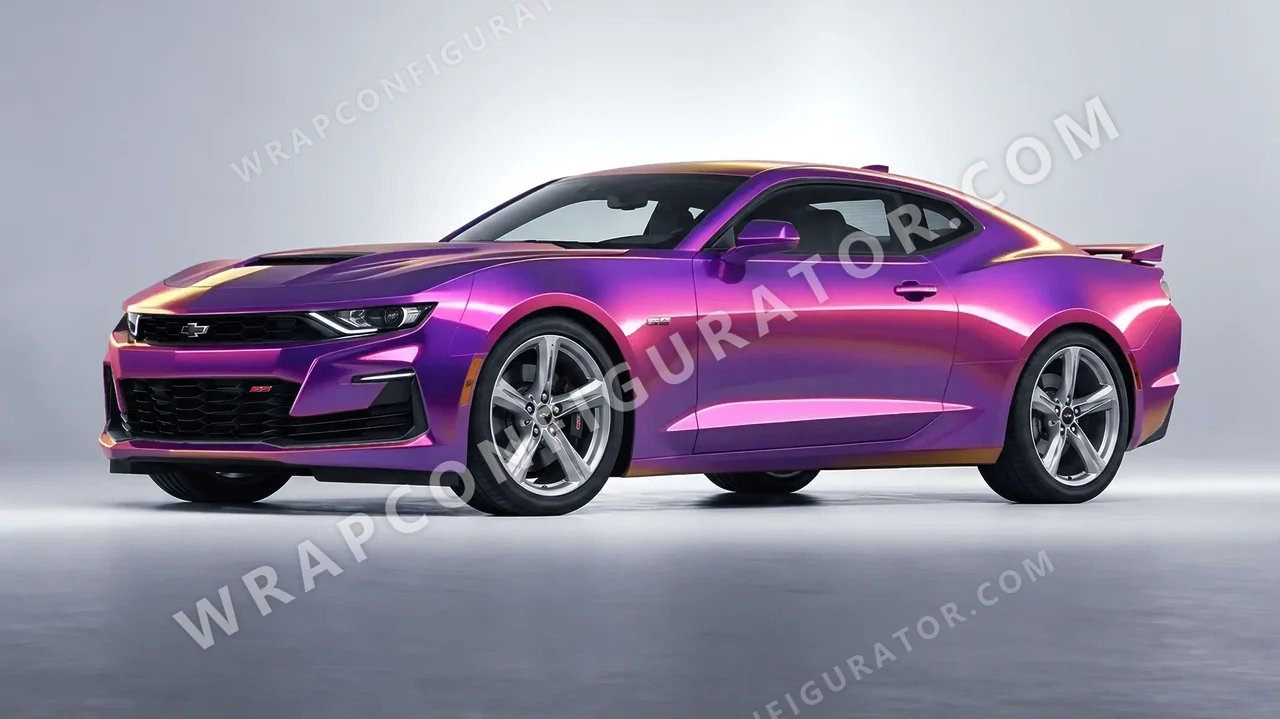 Purple Chevrolet Camaro SS 2020 wrapped in Colourshield PPF by HyperPro Afterglow Purple GB03-P