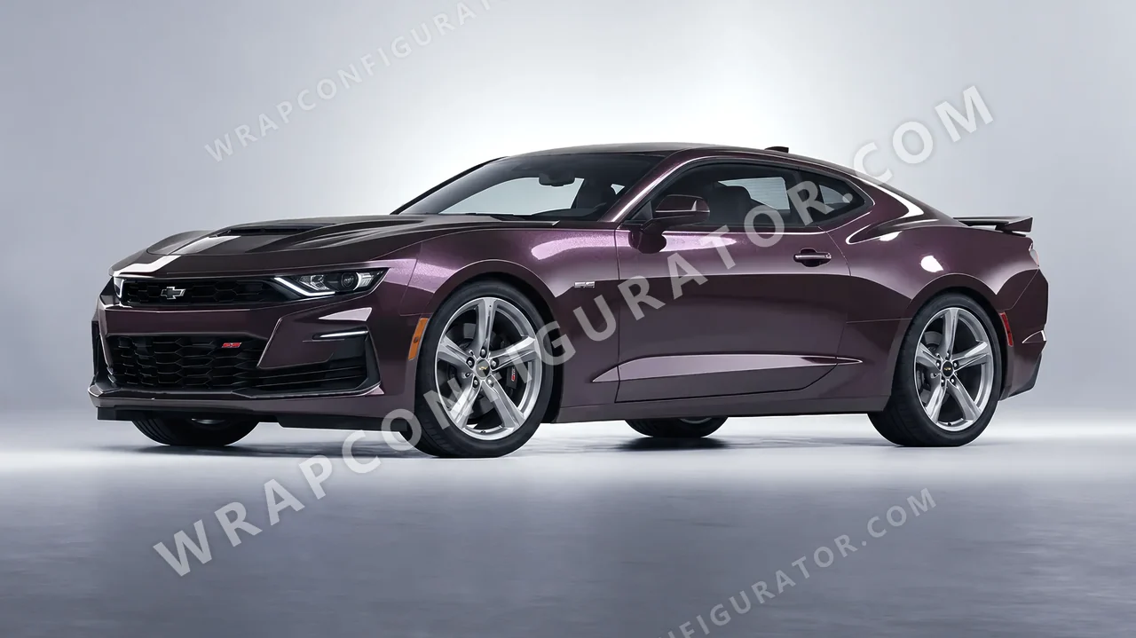 Purple Chevrolet Camaro SS 2020 wrapped in Colourshield PPF by HyperPro Faded Purple GAF57-P