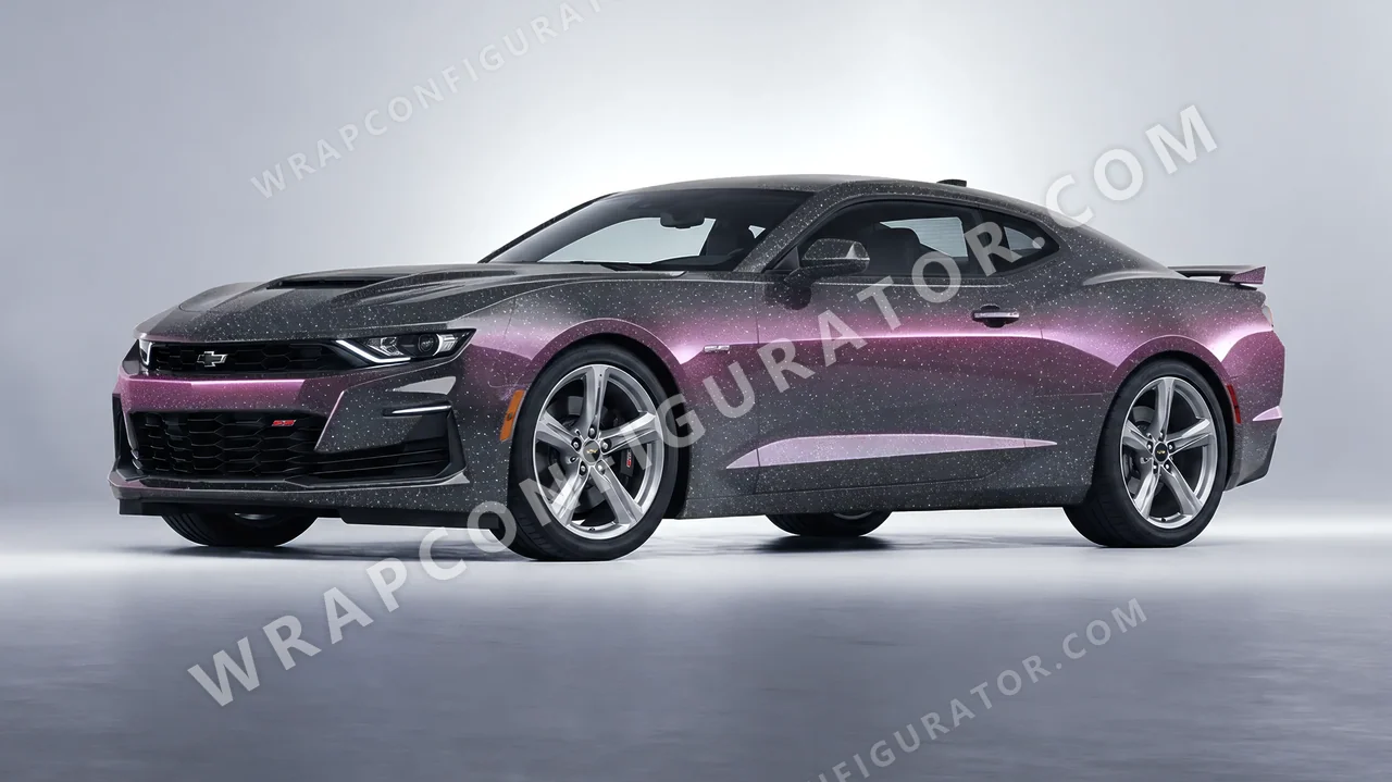 Purple Chevrolet Camaro SS 2020 wrapped in Colourshield PPF by HyperPro Gray/Purple CG07-P