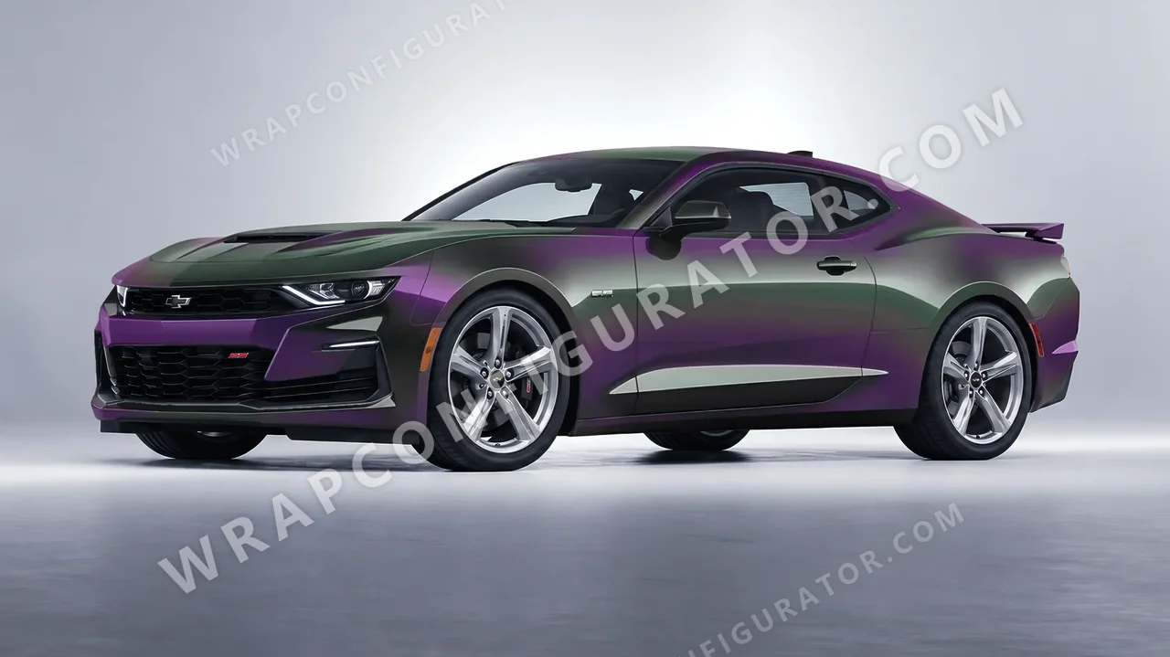 Purple Chevrolet Camaro SS 2020 wrapped in Colourshield PPF by HyperPro Gray/Purple MSF47-P