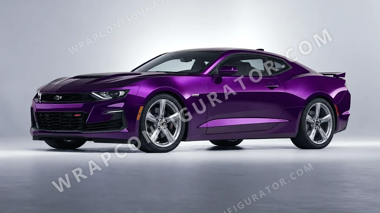 Purple Chevrolet Camaro SS 2020 wrapped in Colourshield PPF by HyperPro Midnight Purple HGM42-P