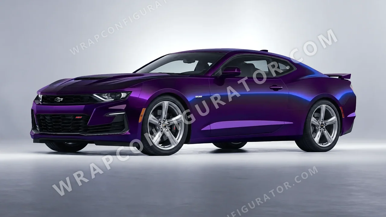 Purple Chevrolet Camaro SS 2020 wrapped in Colourshield PPF by HyperPro Midnight Purple MSF52-P