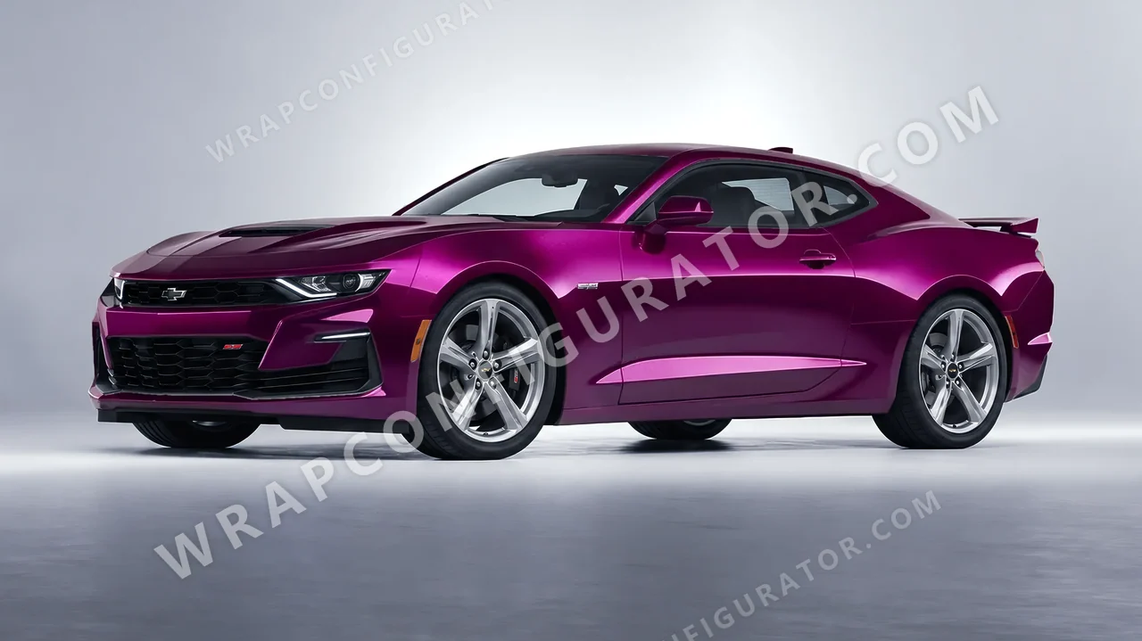 Purple Chevrolet Camaro SS 2020 wrapped in Colourshield PPF by HyperPro Mulberry Purple HGM80-P