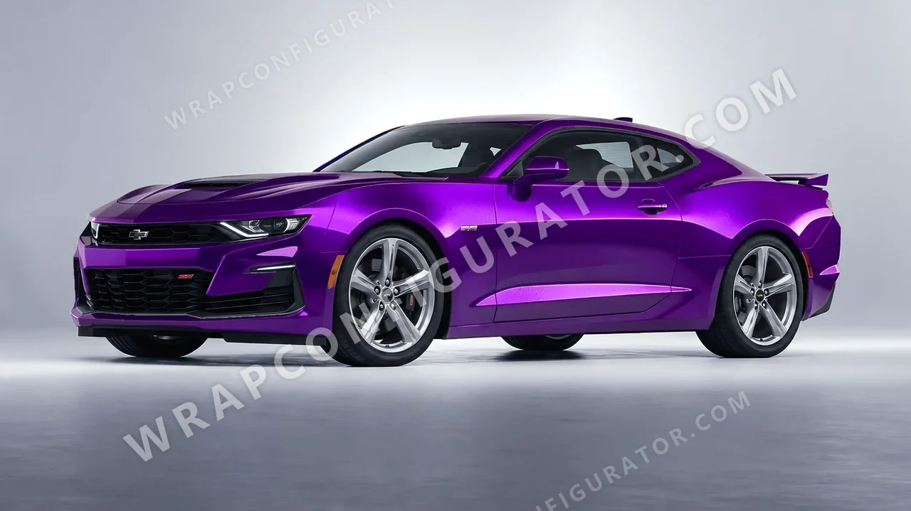 Purple Chevrolet Camaro SS 2020 wrapped in Colourshield PPF by HyperPro Velour Purple HGM78-P